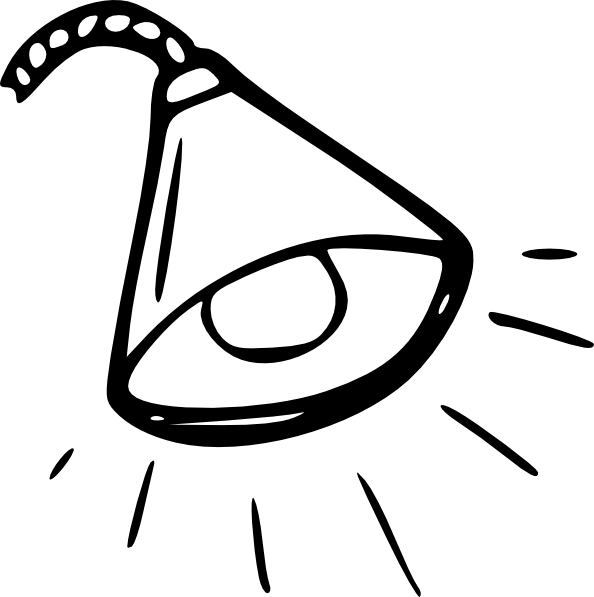 Lamp Outline clip art Free Vector / 4Vector