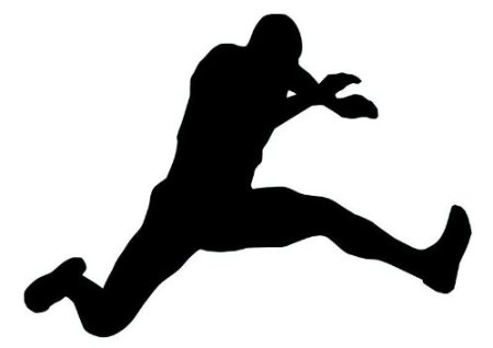 Amazon.com - Athletic Runner Silhouette - 6 - 30"W x 21"H - Peel ...