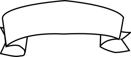 Outline ribbon banner clip art Free vector for free download about ...