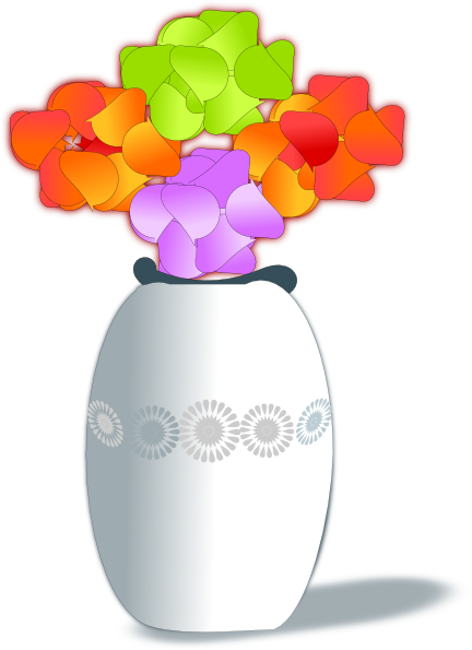 Flowers In Vase 2 Clip Art at Clker.com - vector clip art online ...