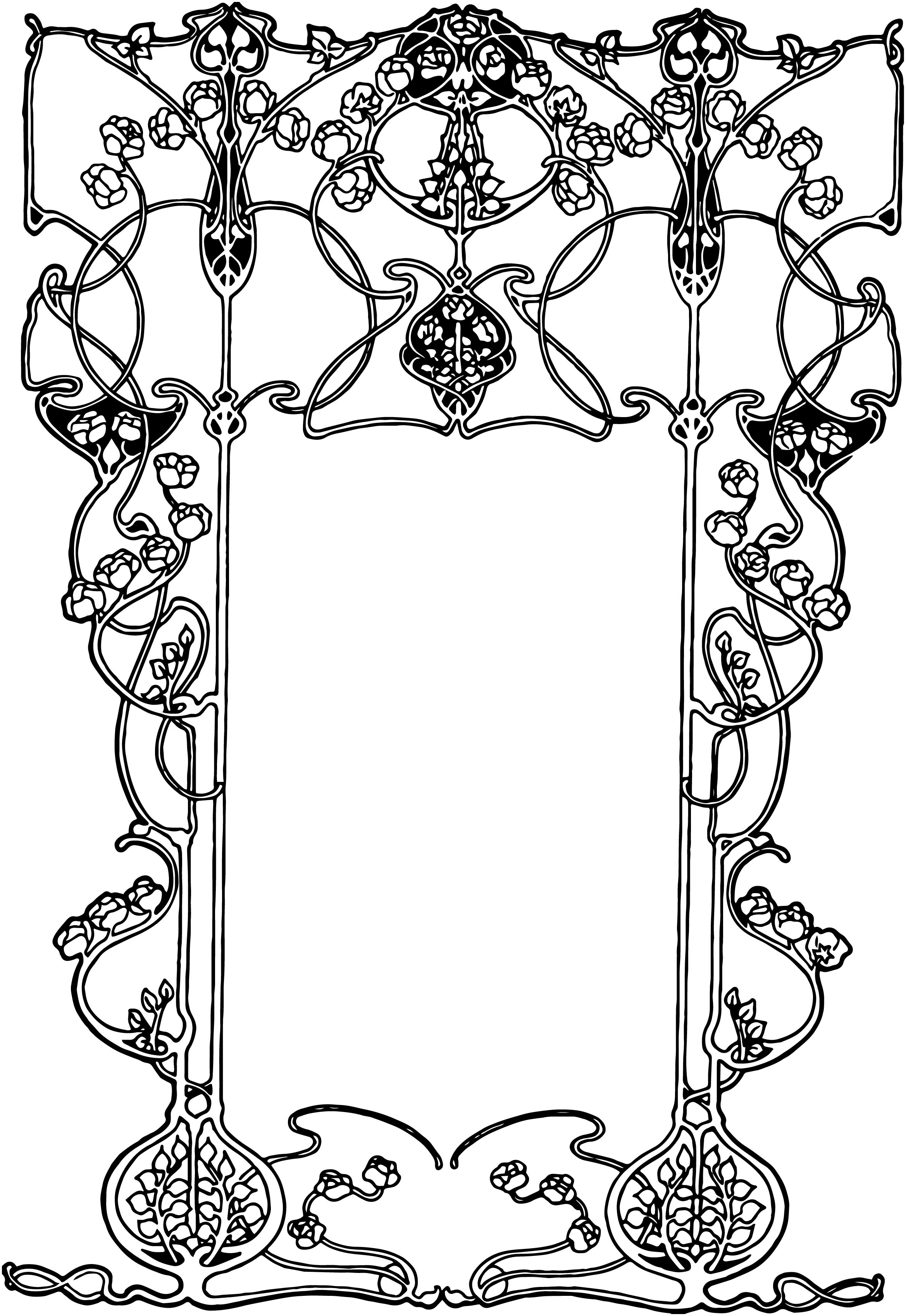 Free Vintage Image – Art Nouveau Ornate Floral Border | Oh So ...