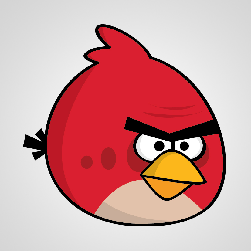 How to create Angry Birds characters in Adobe Illustrator. (Red ...