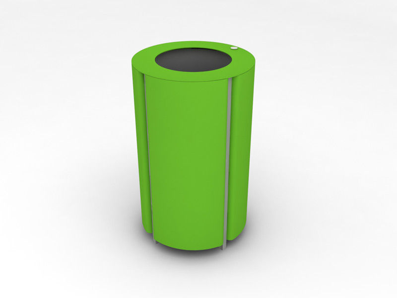 Steel trash can / for public areas - JAKE & ELWOOD by Gibillero ...