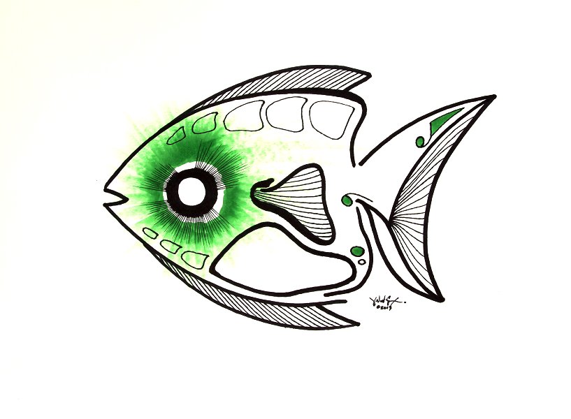 Graphic Discus" (2013) Abstract Fish Art from J. Vincent Scarpace ...