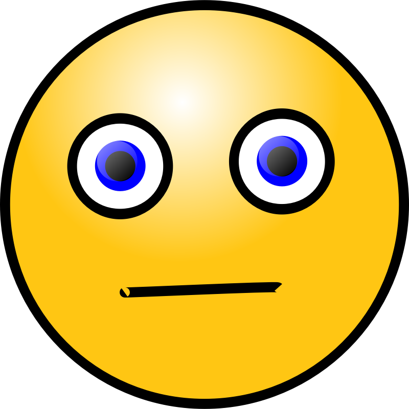 Clipart - Emoticons: Worried face