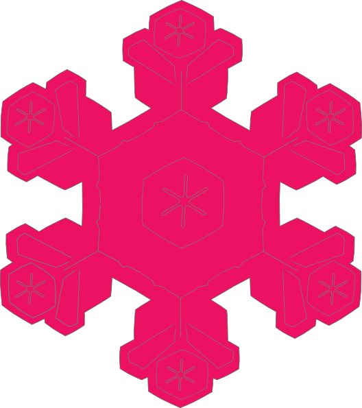 Pink Snowflake clip art - vector clip art online, royalty free ...