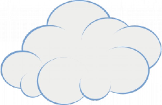 Gray Cloud With Blue Edges (.ai) - Illustrations vector #11412 ...