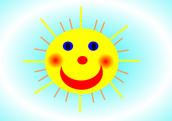 Smiling Sun clip art Free Vector / 4Vector