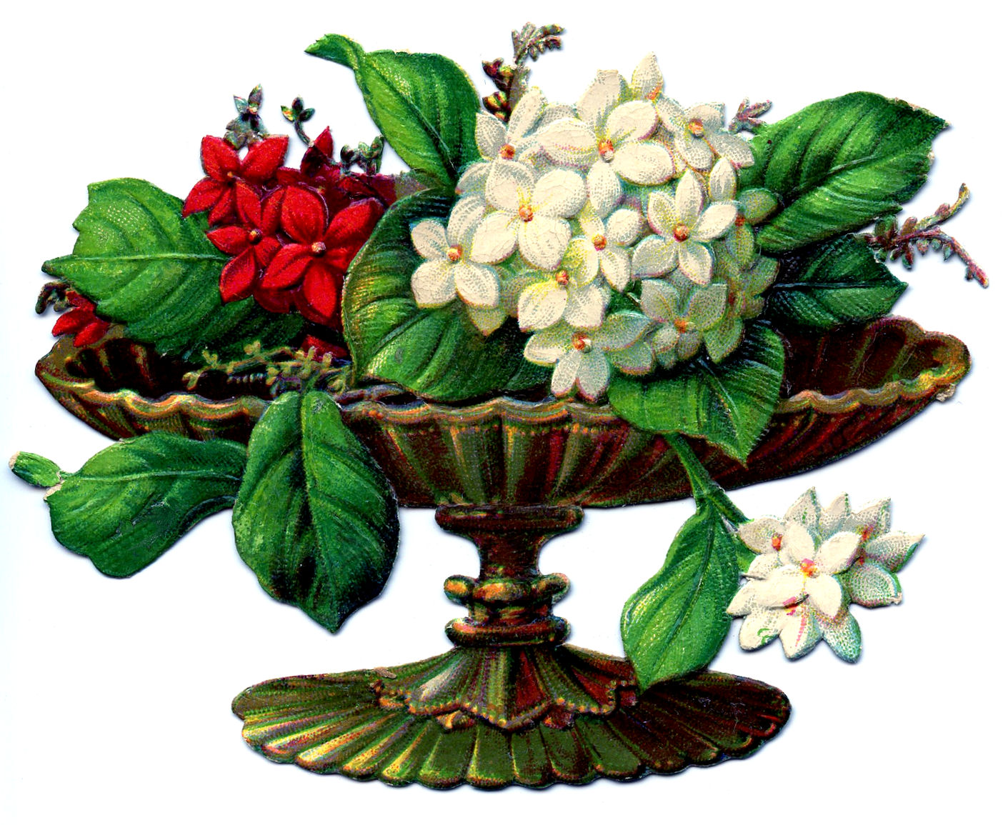 Victorian Clip Art - Flowers in Urns - The Graphics Fairy