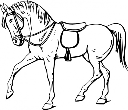 Walking Horse Outline clip art - Download free Other vectors
