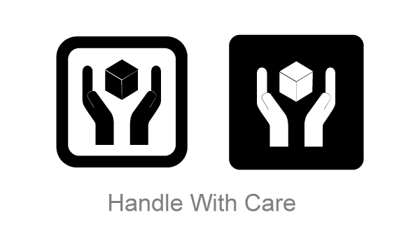 Handle with Care Symbol Vector Art Free | Download Free Vector ...