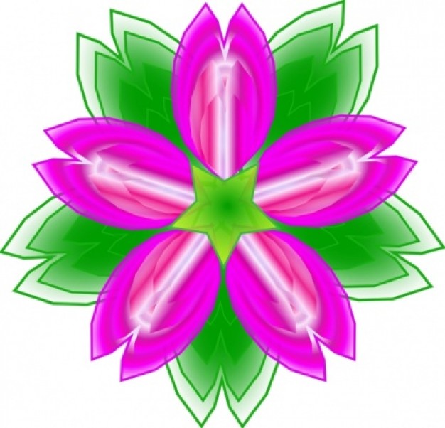 Five Petalled Flower clip art Vector | Free Download