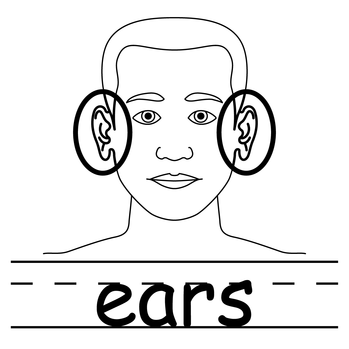 Images For > Ear Black And White Drawing