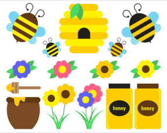 Popular items for bumble bee clipart on Etsy