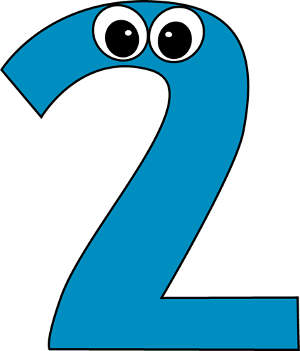 Cartoon Number Two Clip Art - Cartoon Number Two Image