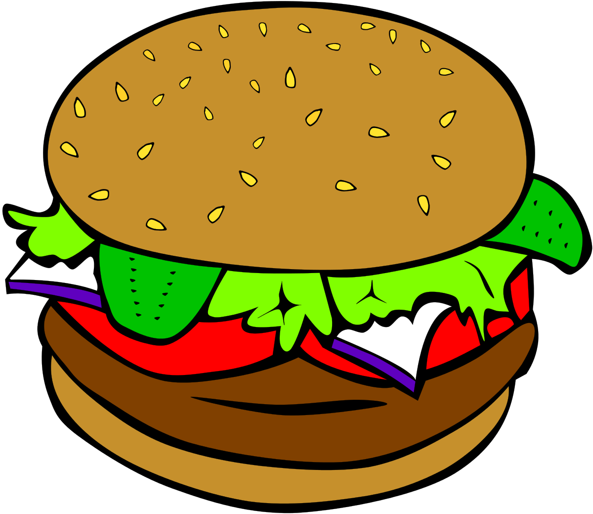 Fast Food, Lunch-Dinner, Hamburger No Cheese Clipart by chad78 ...