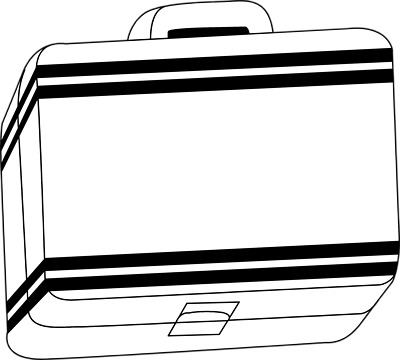 Lunch Box Clipart Black And White