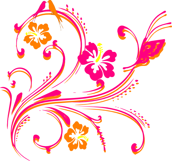 Hibiscus Corner SVG Downloads - Flowers - Download vector clip art ...