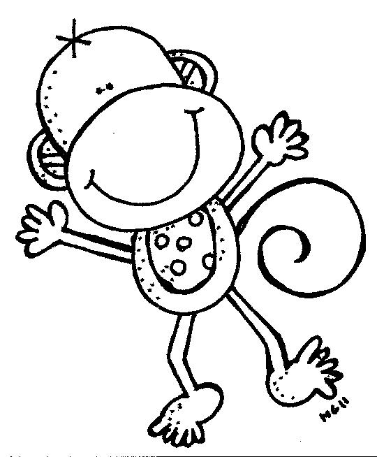 Baby Monkey Clipart Black And White | Clipart Panda - Free Clipart ...