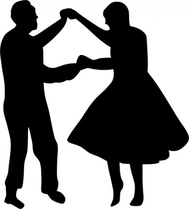 Dancing couple silhouette graphic Free vector for free download ...