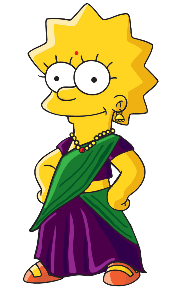 An Artist Turned The Simpsons Into A Cute South Indian Iyer Family.