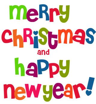 Pix For > Merry Christmas And Happy New Year Clip Art Words