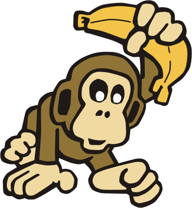 Monkey With Banana Cartoon | Clipart Panda - Free Clipart Images