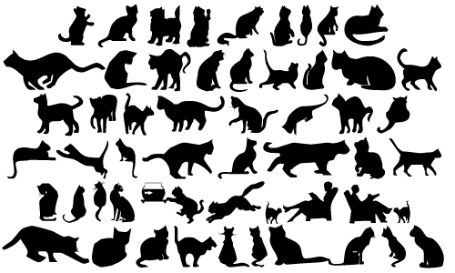 nedagoka: silhouettes of animals
