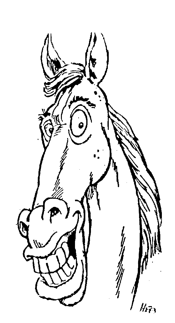 CARTOON HORSE, SMILING by John N Wedmaier - 764944