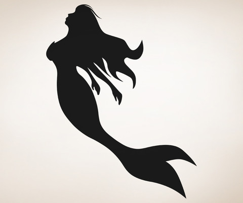 Vinyl Wall Decal Sticker Mermaid Silhouette #OS_AA1207 ...