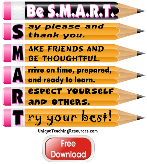 Free SMART Classroom Rules Bulletin Board Display: Download this ...