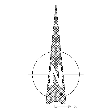 Arrow north symbol block in symbols north arrows Autocad free ...