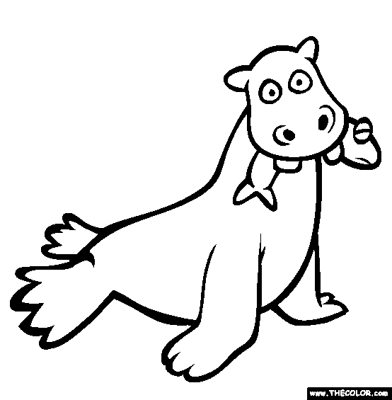 Free coloring pages of cute seals