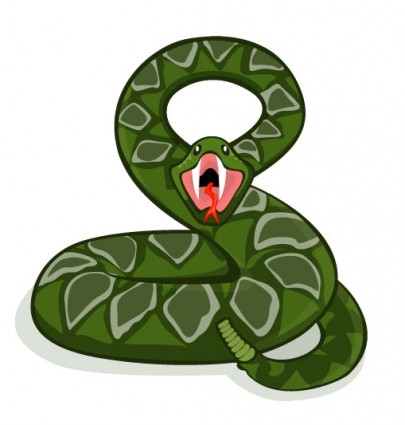 Handpainted cartoon snake 03 vector Free vector in Encapsulated ...