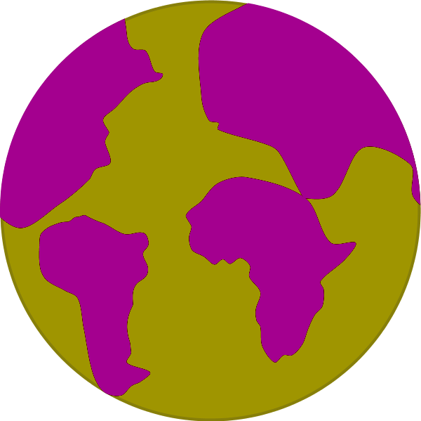Earth with continents separated - vector Clip Art