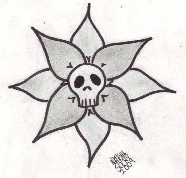 simple skull tattoo design by DemonOfObsession on DeviantArt