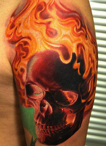 Flame Tattoo on Pinterest | Flame Tattoos, Skull Tattoos and ...