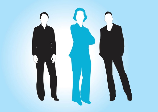 160+ Free Business People Silhouettes Vector Art Graphics