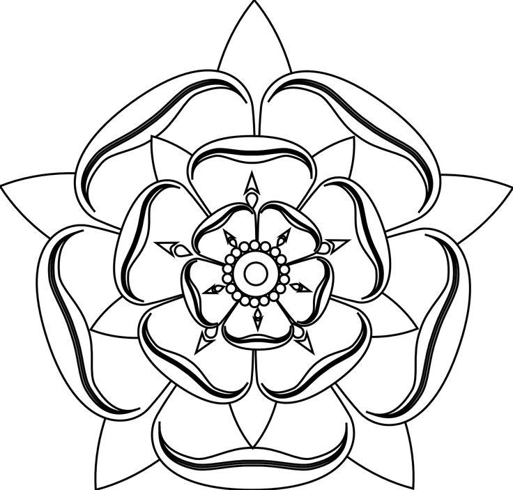Tudor rose line drawing | Tattoo | Pinterest