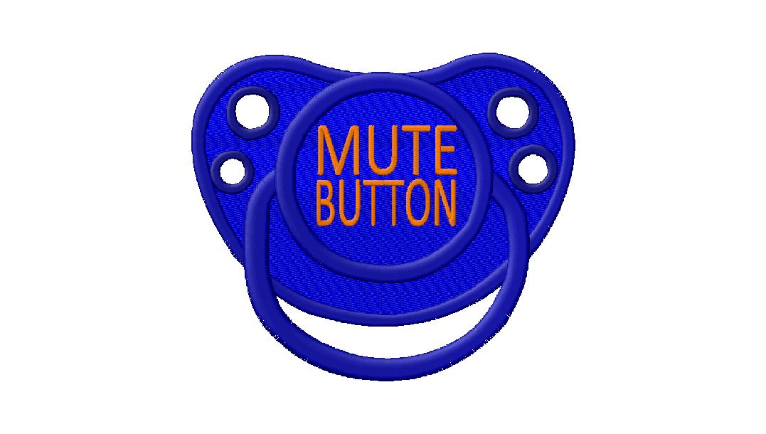Free Embroidery Mute Button Pacifier | Daily Embroidery