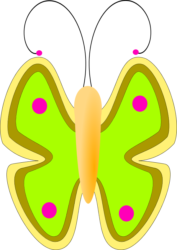 butterfly front view - vector Clip Art