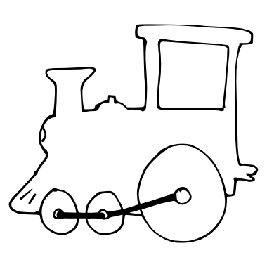 Train Outline for Classroom / Therapy Use - Great Train Clipart