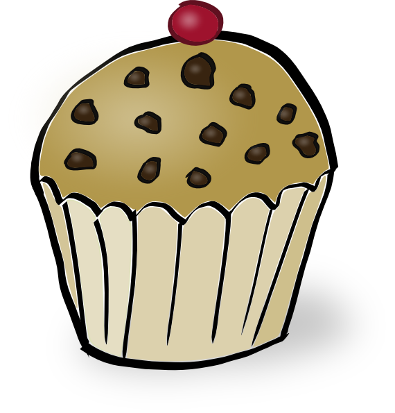 Chocolate Chip Muffin clip art - vector clip art online, royalty ...