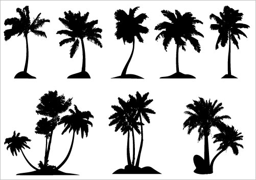 Palm Tree Clip Art packSilhouette Clip Art