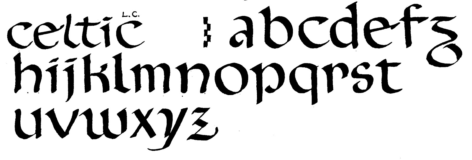 Pix For > Celtic Calligraphy Alphabet