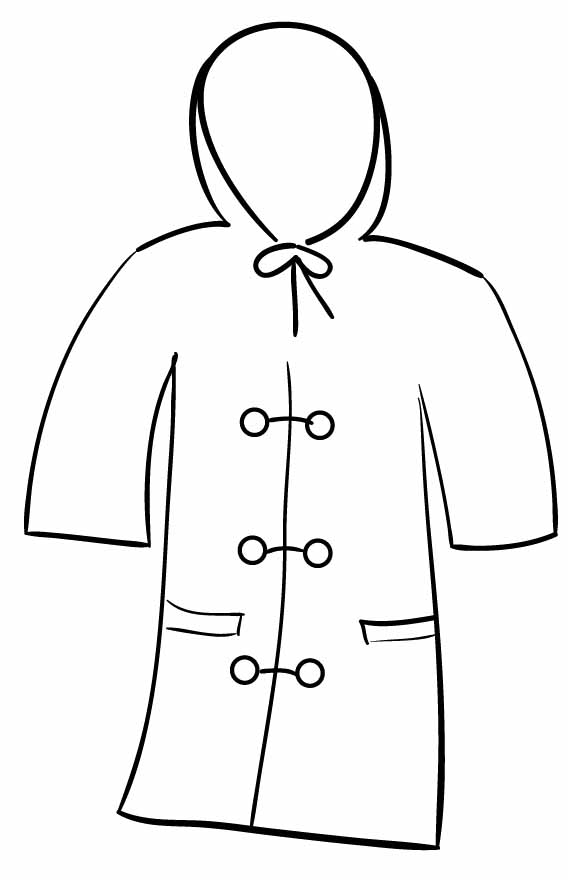 Winter Jacket Coloring Page Images & Pictures - Becuo