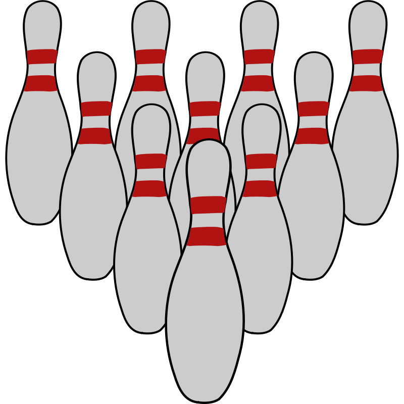 Clipart - Bowling Tenpins