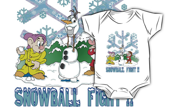 Snowball Fight Disney style" Kids Clothes by Skree | Redbubble