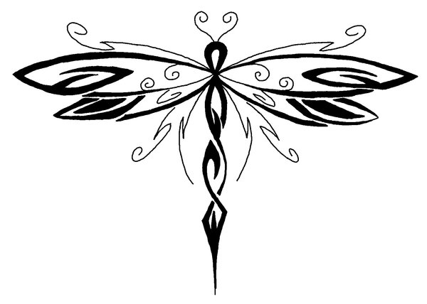 Beautiful Dragonfly Drawing - ClipArt Best