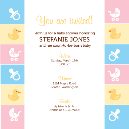 Baby Shower Invitation: Baby Shower Invitations Borders Free
